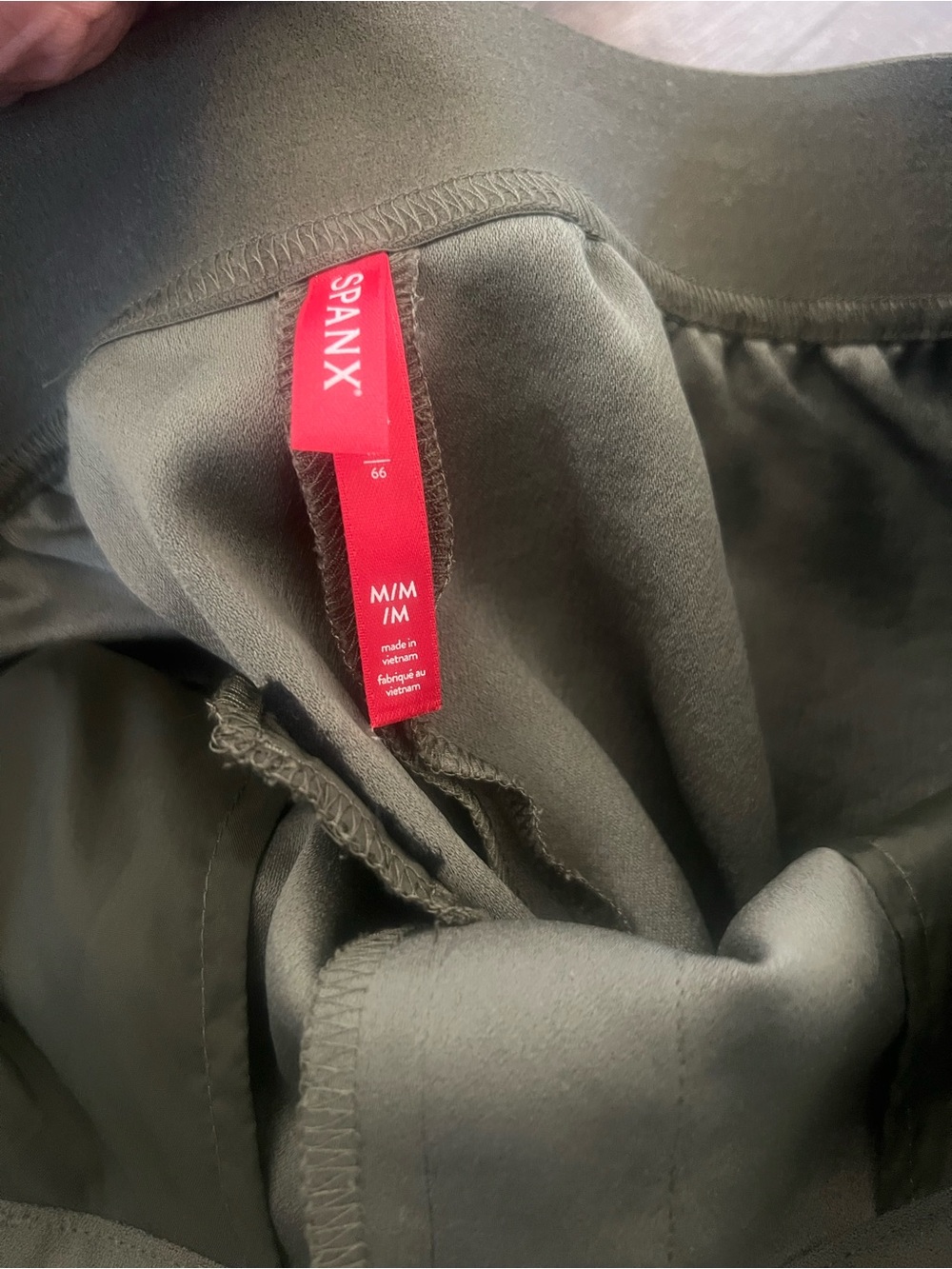 SPANX Olive Wide-Leg Trousers - Picture 3 of 5